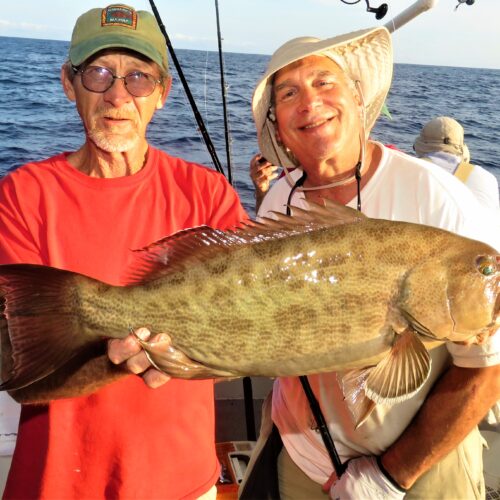 Capt Bryon Holland and another nice 39 hour overnight scamp grouper from Hubbard's Marina