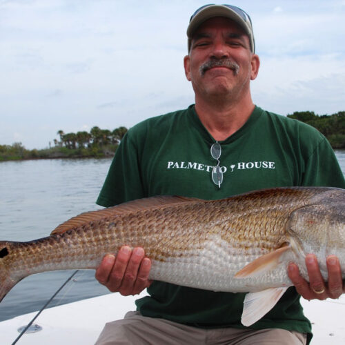 a big redfish caught on a flats fishing charters with capt chris myers